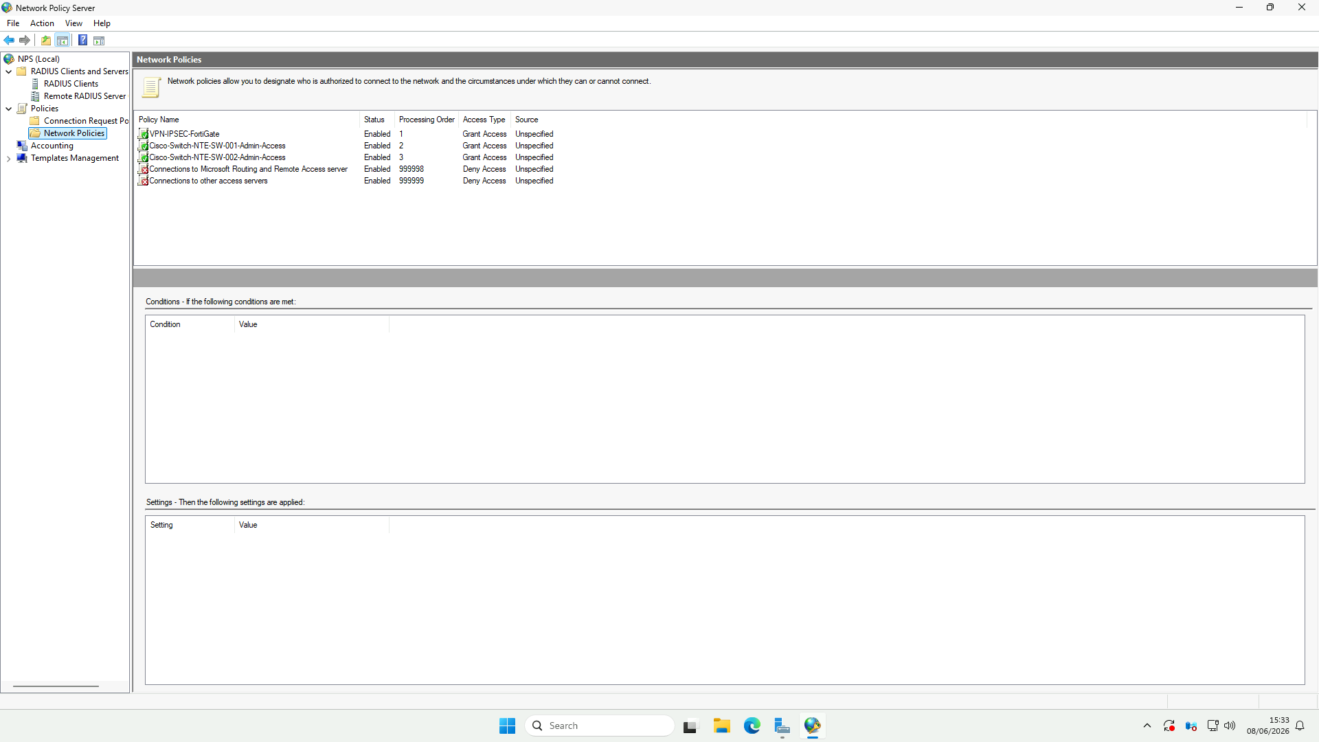 Network Policies NPS