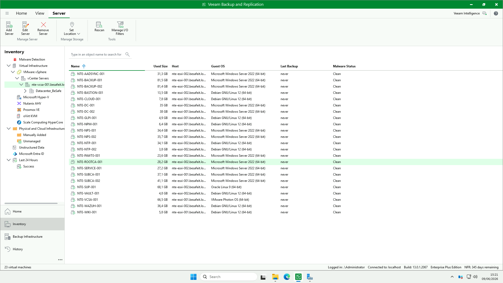 Inventory vCenter